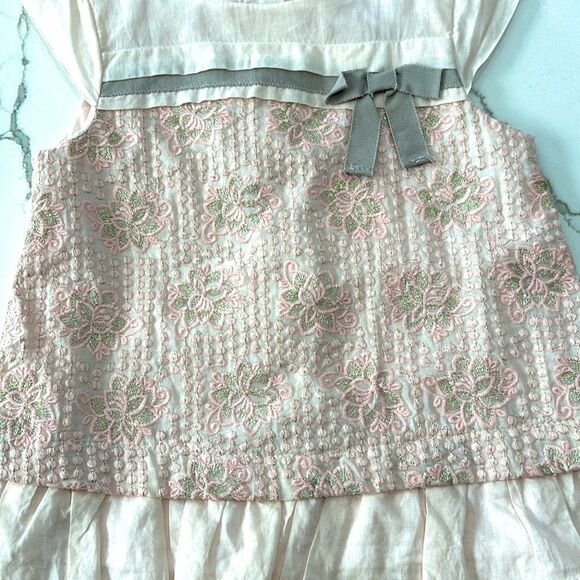 Catherine Malandrino | Baby Girls Peach Orange Formal Sleeveless Dress 2T - Picture 7 of 9